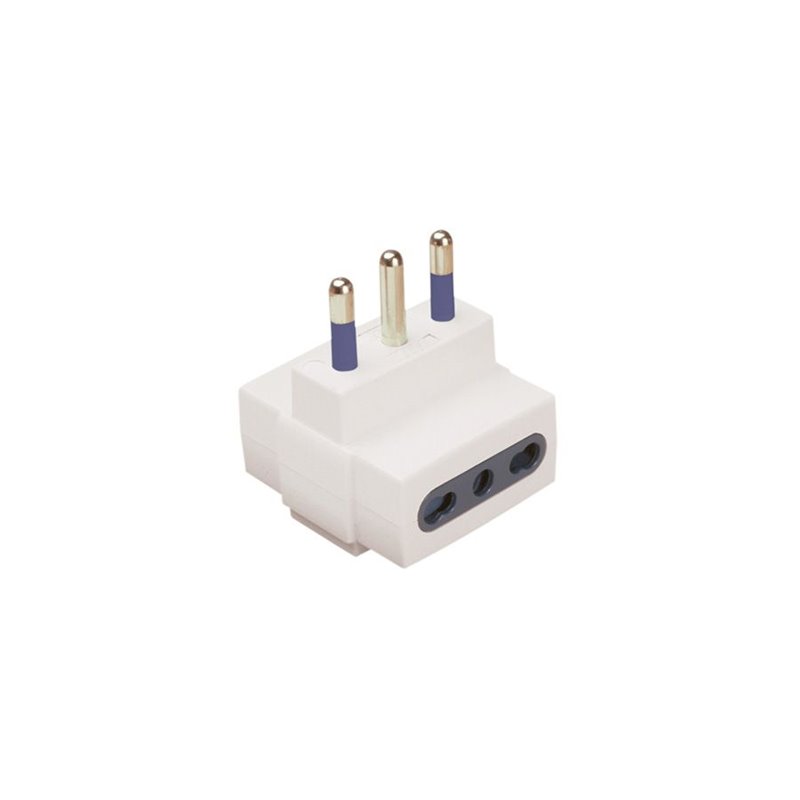 ADATTATORE TRIPLO 16A BIVALENTE BIANCO