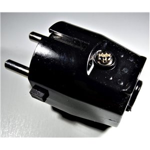 Spina schuko 16A 2P+T nera