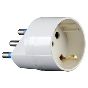 Adattatore Schuko spina 16A 2P+T bianco