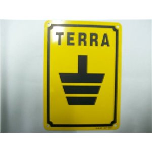 CARTELLO INDICATORE POZZ.TERRA (GIALLO)