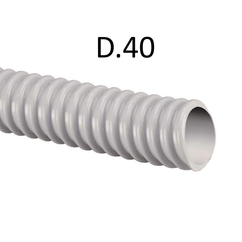GUAINA SPIRALATA in PVC GRIGIA D.40