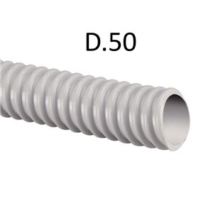 GUAINA SPIRALATA in PVC GRIGIA D.50