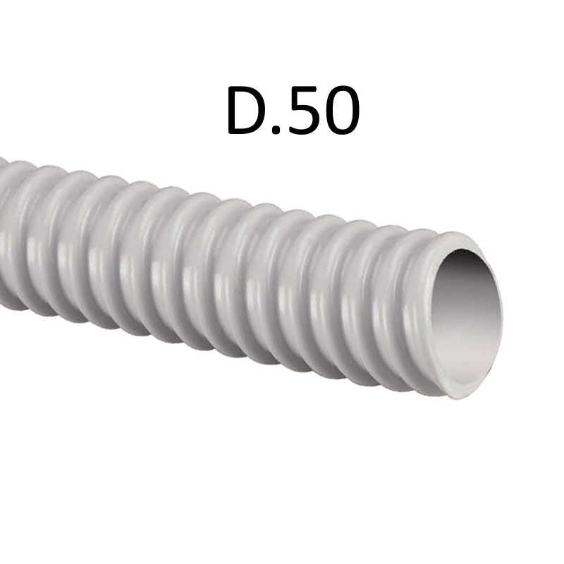 GUAINA SPIRALATA in PVC GRIGIA D.50