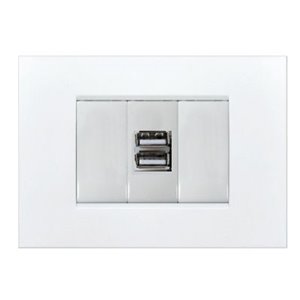 Mini Caricatore USB A+A 2.4A 5V Keystone