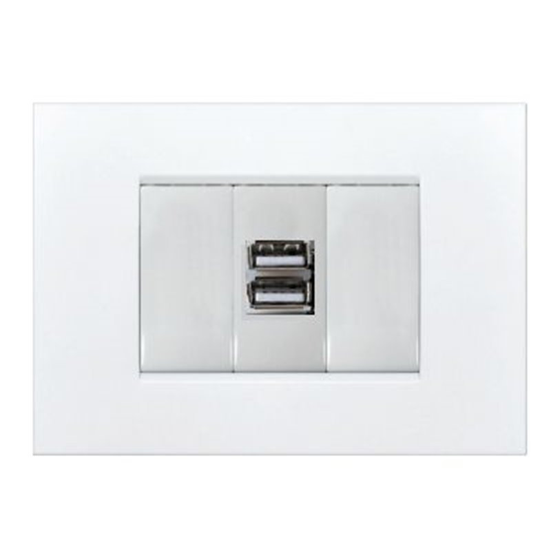 Mini Caricatore USB A+A 2.4A 5V Keystone