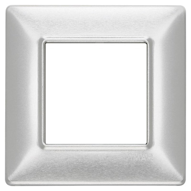 Placca 2M alluminio spazzolato