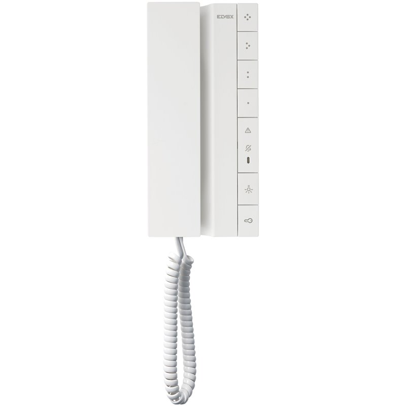 Citofono cornetta 2F+ Voxie 6 puls. b.co