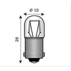 NEON Ba9s 10x28 380-400V 1.2mA