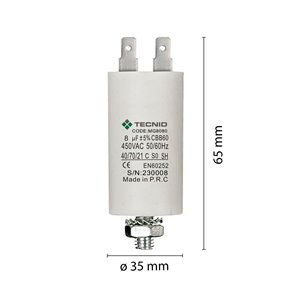 CONDENSATORE X MOTORI MONOFASE 8.00MF