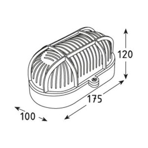 PLAFONIERA OVALE+GABBIA E27 60W GINA2
