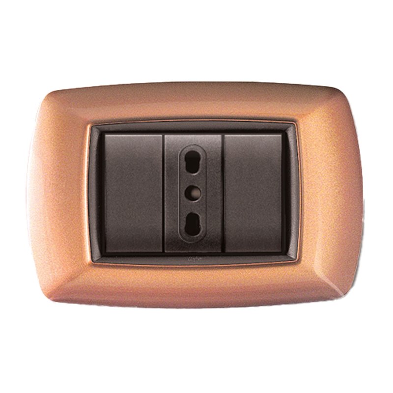 Placca MyLife 3 moduli rame