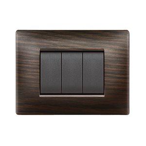 Placca MyLife Q 3 moduli wengè