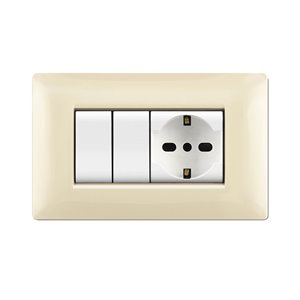 Placca MyLife Q 4 moduli avorio