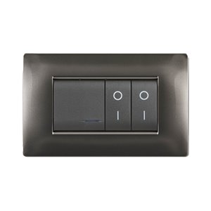 Placca MyLife Q 4 moduli allum.notte