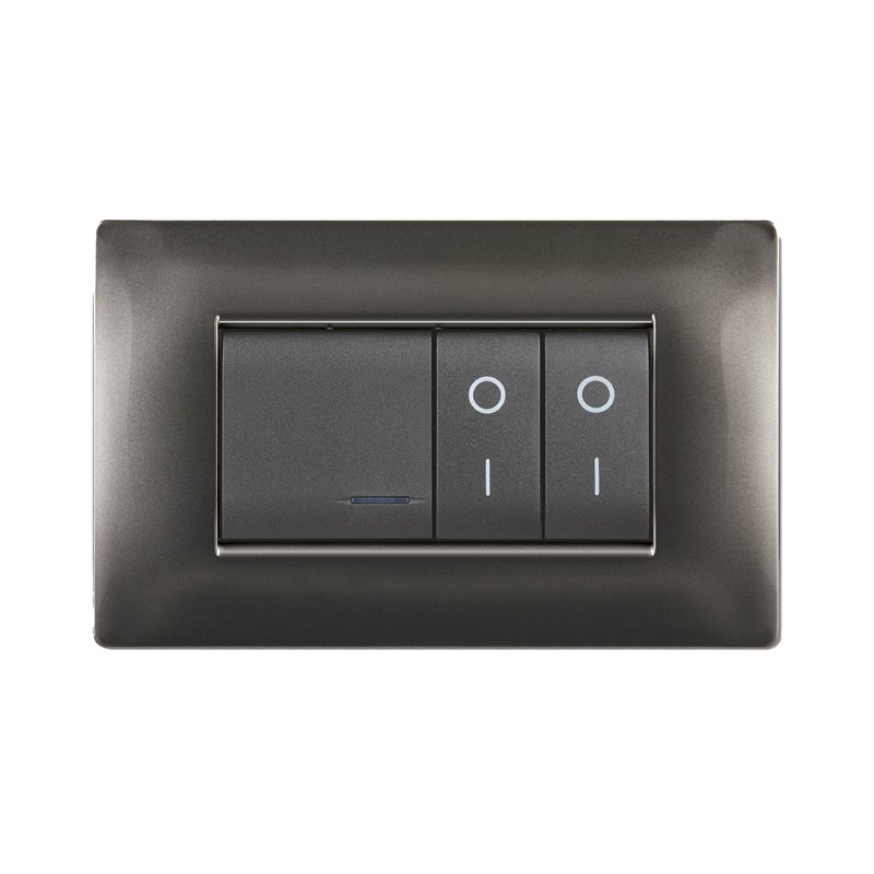 Placca MyLife Q 4 moduli allum.notte