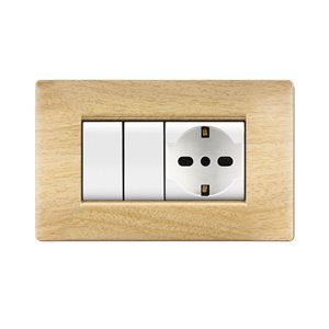 Placca MyLife Q 4 moduli betulla