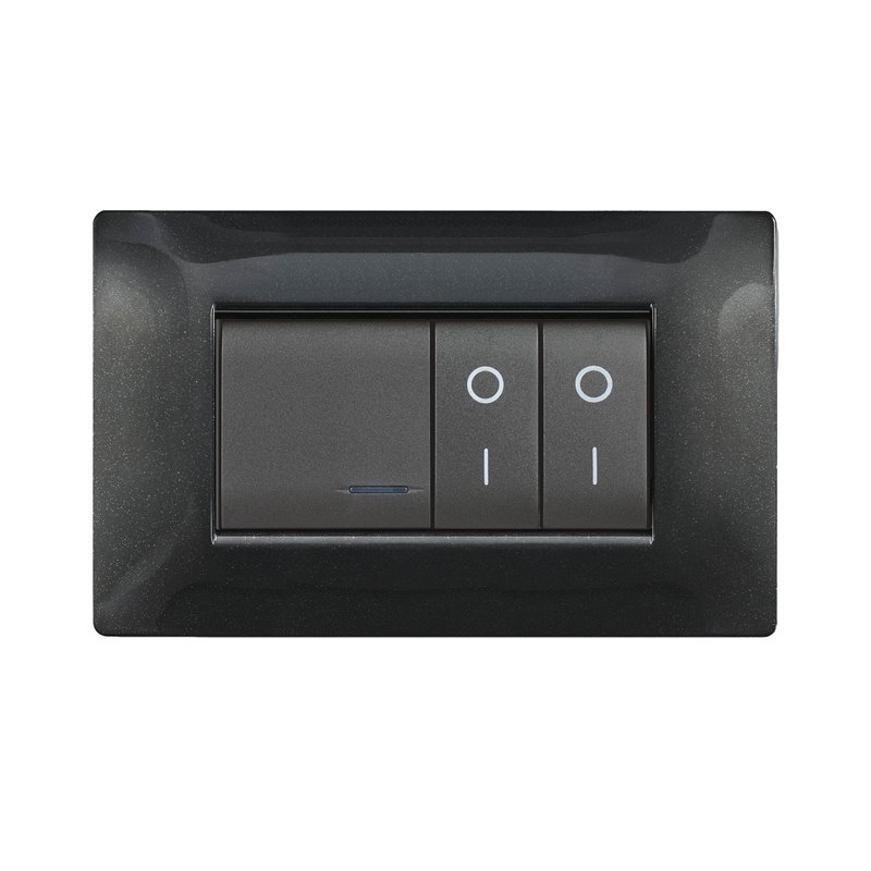 Placca MyLife Q 4 mod.nero glittering