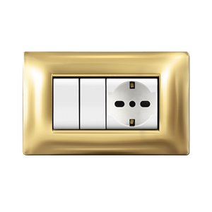 Placca MyLife Q 4 moduli oro