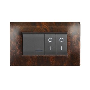 Placca MyLife Q 4 moduli radica