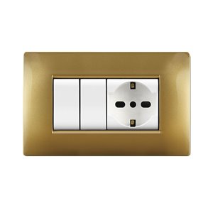 Placca MyLife Q 4 moduli sabbia oro