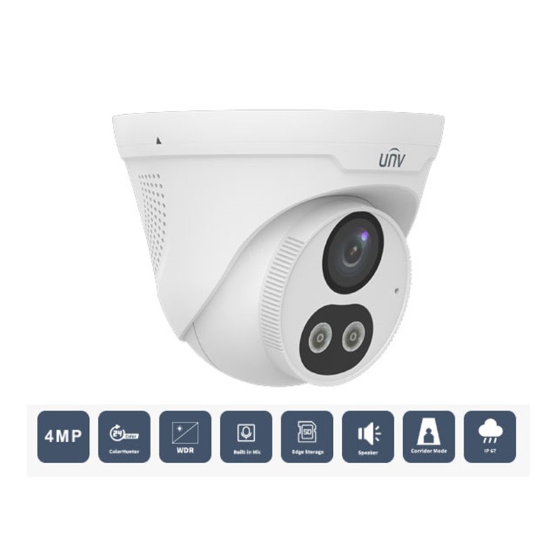 TELECAMERA IP DOME 4MP 2.8mm PoE