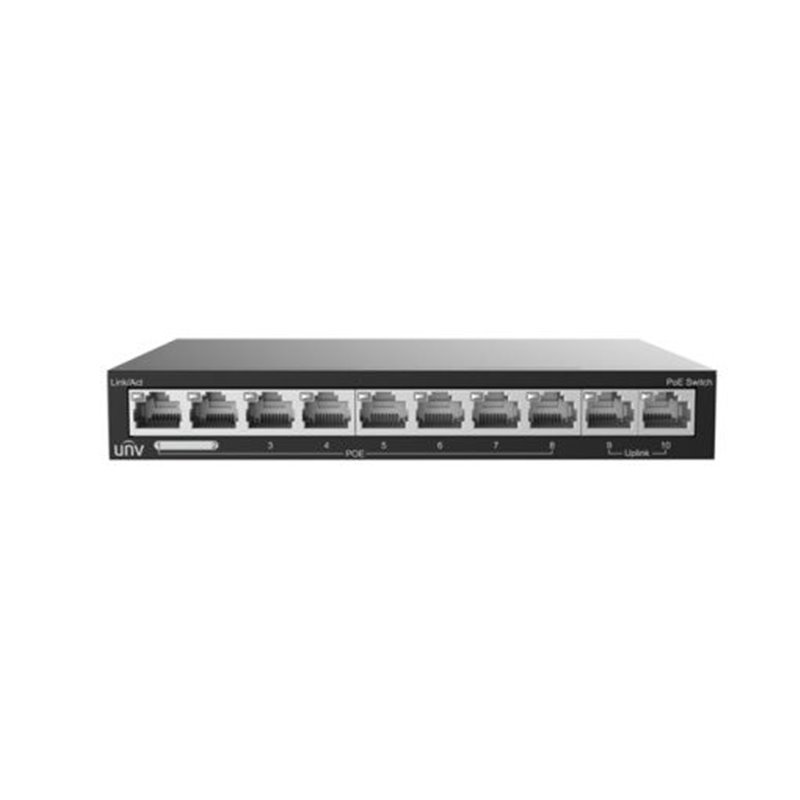 SWITCH 8 PORTE PoE + 2 PORTE UPLINK