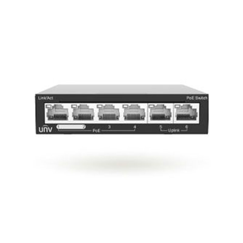 SWITCH 4 PORTE PoE + 2 PORTE UPLINK