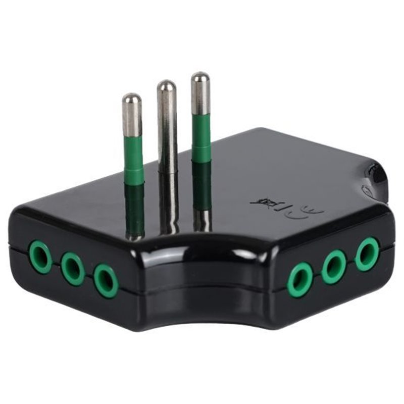 Adattatore piatto 1s.-3p.10A+T NE