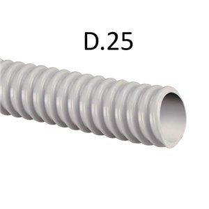 GUAINA SPIRALATA in PVC GRIGIA D.25