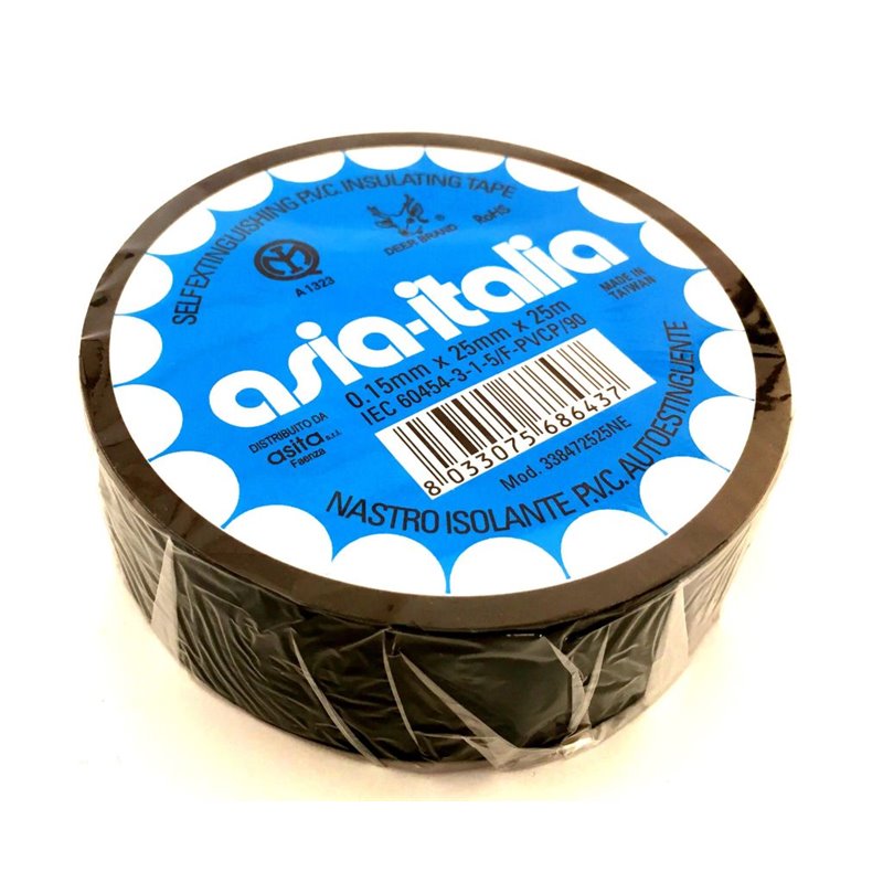NASTRO ADESIVO 25mm x 25Mt SP.0.15 NERO
