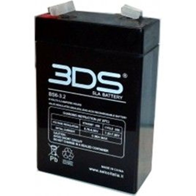 BATTERIA AL PIOMBO 6V 2.8/3.2A VERTICALE