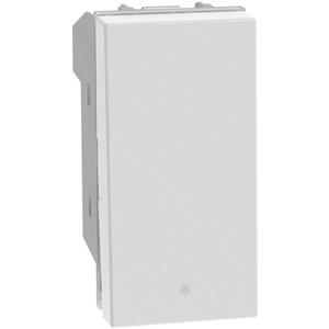 MatixGO - pulsante 1P NO 10A 1m bianco