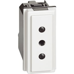 L.NOW - presa 2P+T 10A 250Vac bianco