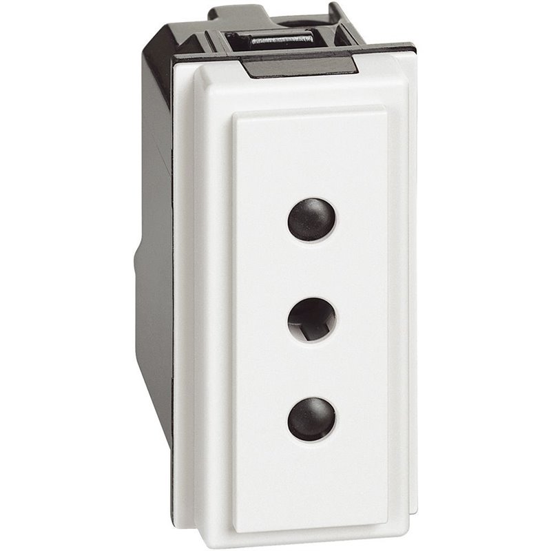 L.NOW - presa 2P+T 10A 250Vac bianco