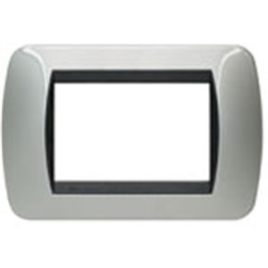 living int - placca 3 posti alluminio