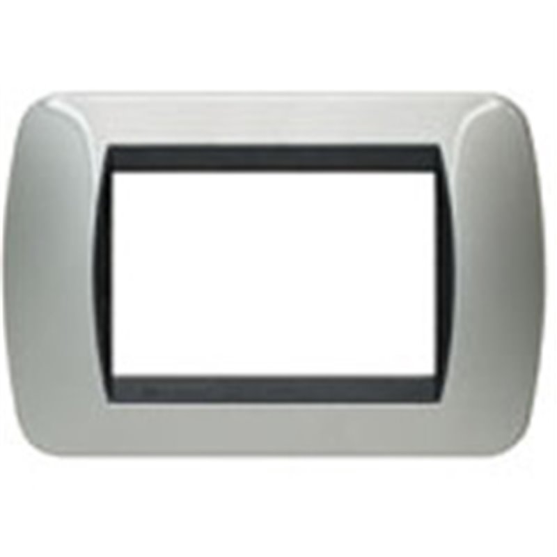 living int - placca 3 posti alluminio