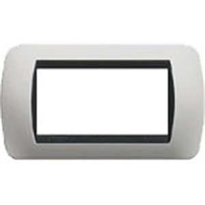 living int - placca 4P plastica bianco s
