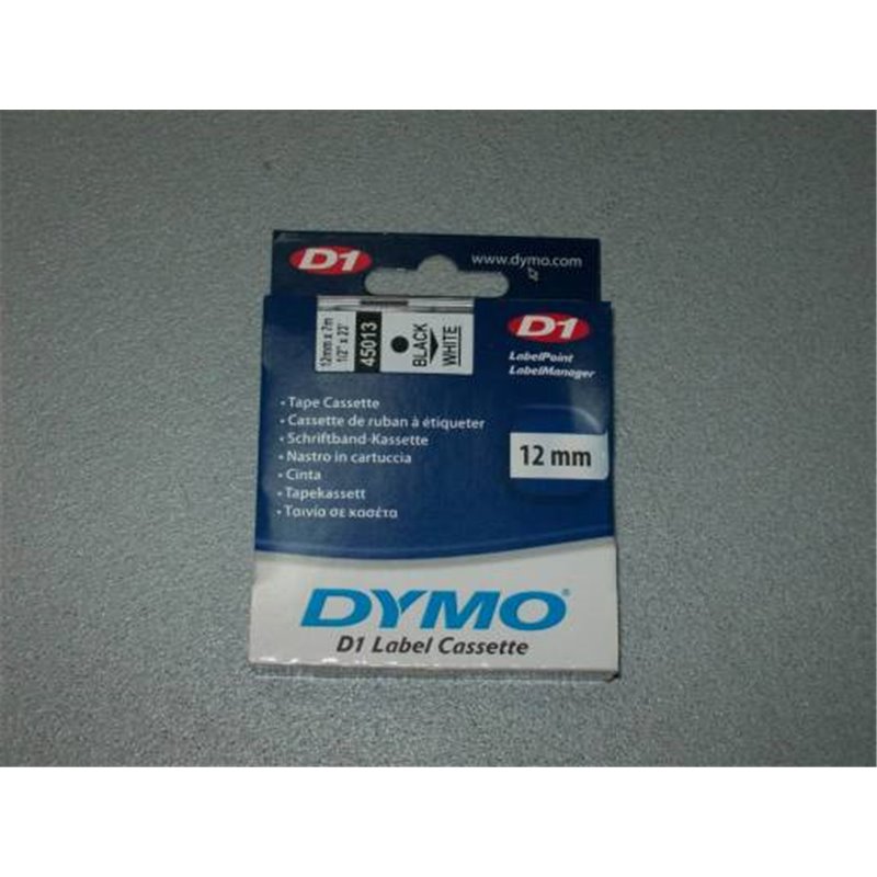 NASTRO PER DYMO 12x7mm NERO/BIANC