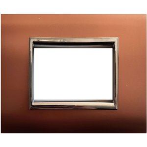 Placca NewPrestige 3 moduli rame
