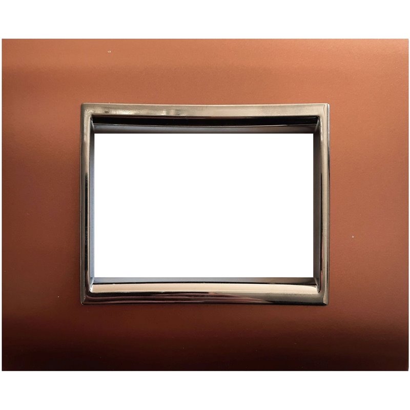 Placca NewPrestige 3 moduli rame