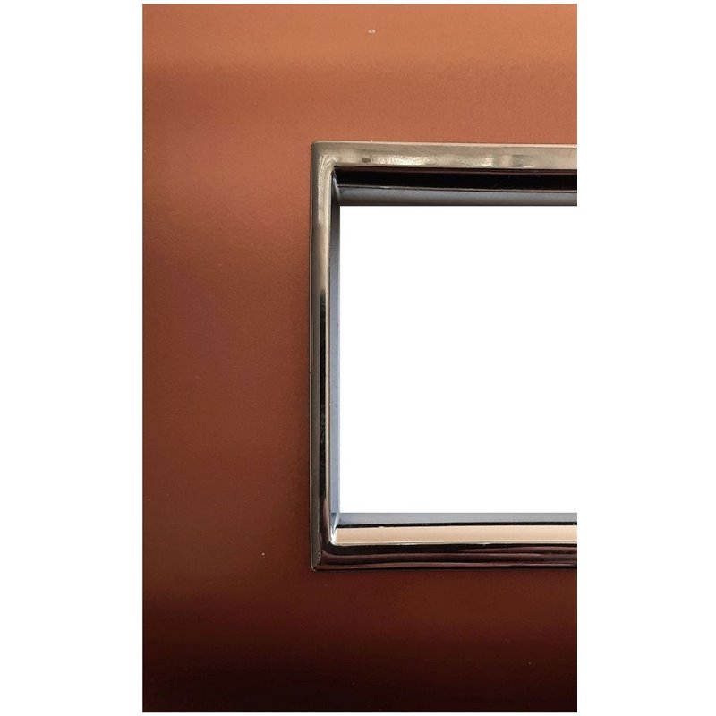 Placca NewPrestige 4 moduli rame