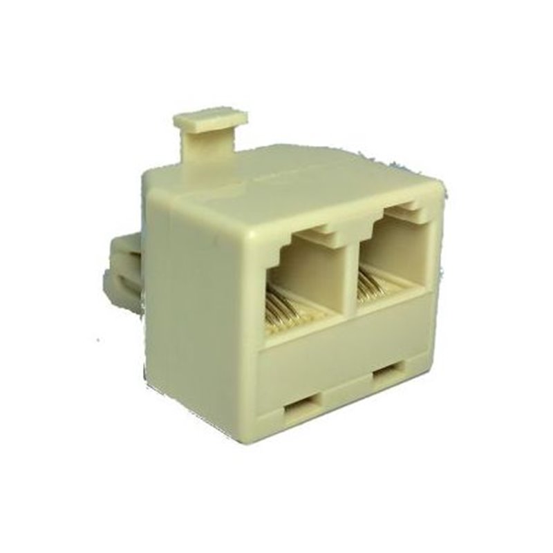Spina plug con doppia presa RJ11 6/4
