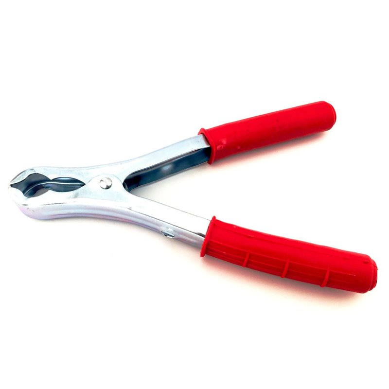 Pinza caricabatterie 120 A rossa 175mm