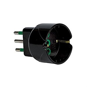 Adatt. 1s.10A+T-1p.SCHUKO NERO