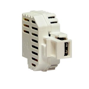 ALIMENTATORE DA INCASSO USB BIANCO 2.1A