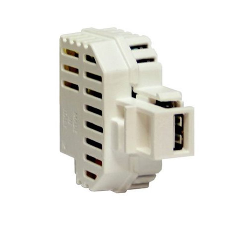 ALIMENTATORE DA INCASSO USB BIANCO 2.1A