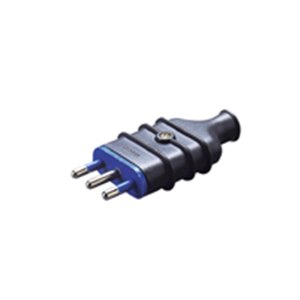 SPINA DIRITTA 2P+T 10A 250V GRIGIO PL.