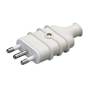 SPINA DIRITTA 2P+T 16A 250V BIANCO