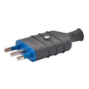 SPINA DIRITTA 2P+T 16A 250V GRIGIO PL.