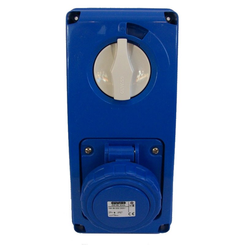 PRESA BL. S.F.2P+T 16A 220V 6H SBF IP67